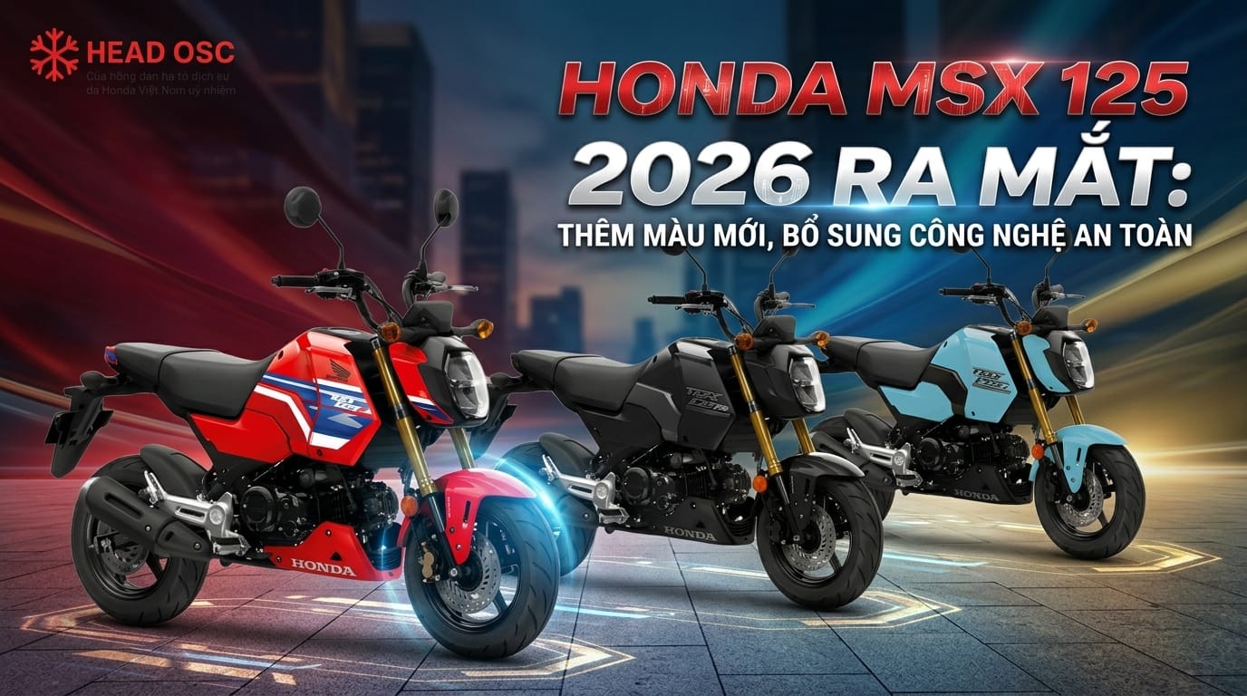 Honda MSX 125 2026 Ra Mắt: Thêm Màu Mới, Bổ Sung Công Nghệ An Toàn